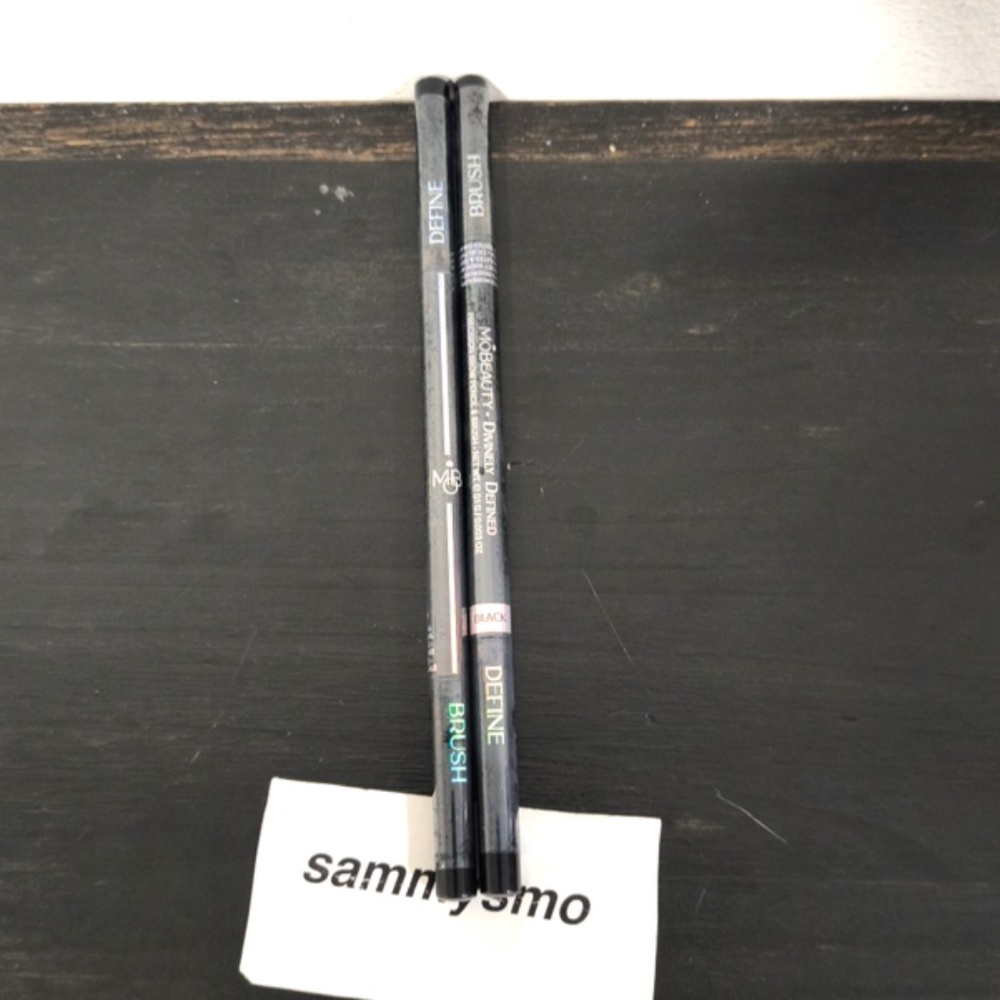 MoBeauty Mo Beauty Divinely Defined Precision Brow Pencil & Brush BLACK x2